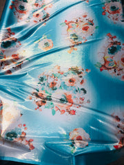 maldive print silky polyester lame