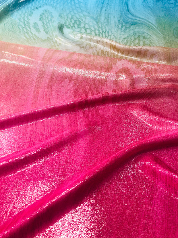 Rainbow Silky polyester lame