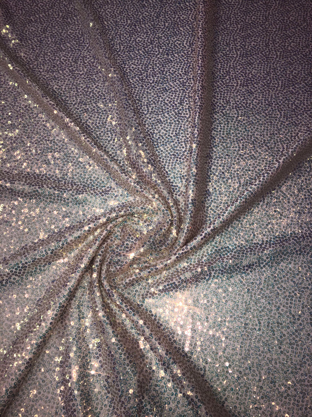 Iridescent 2 way stretch sequin