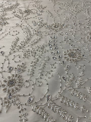 Floral Swirls Hand Beaded Gradient Design