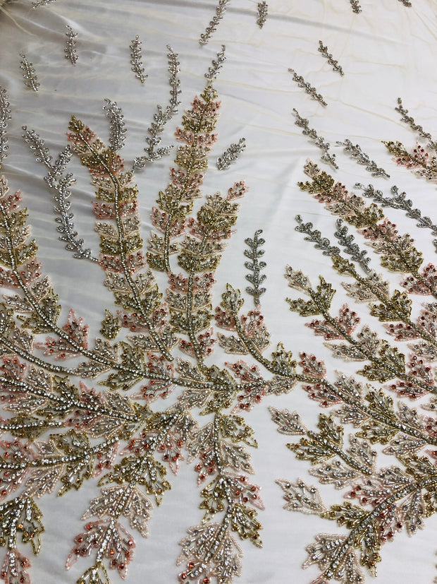 Blossom hand beaded lace