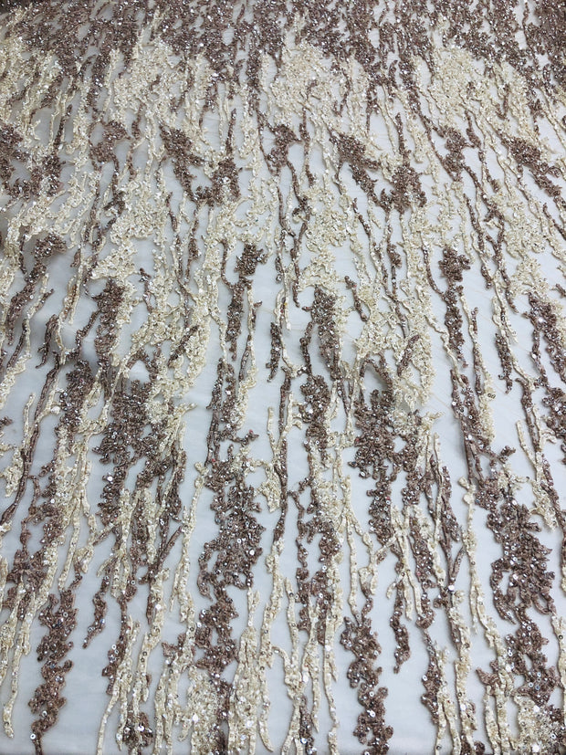 Ripples Hand beaded Lace