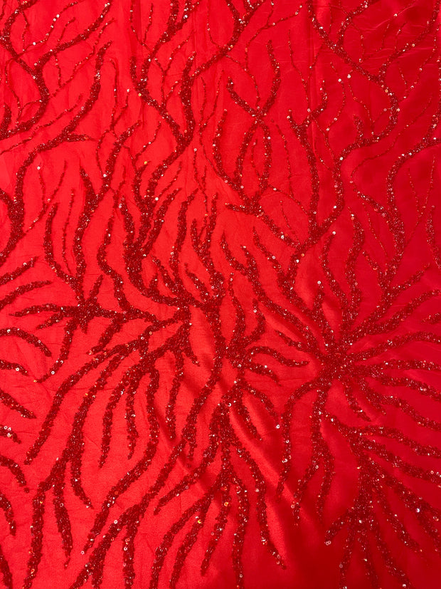 Hand Beaded Vine Design