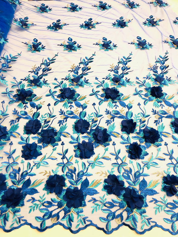 Fena Lace with 3d flowers
