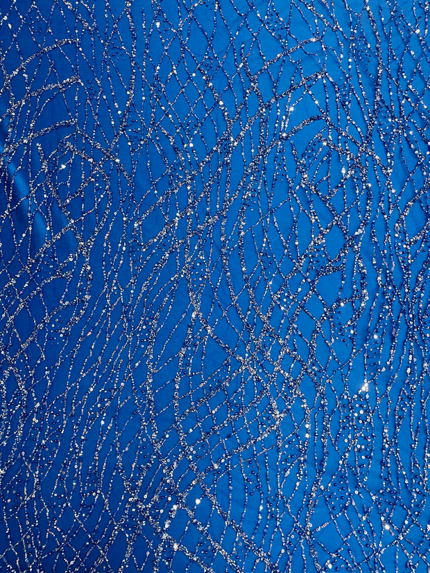 Hand Beaded Wavey Net