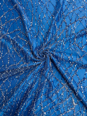 Hand Beaded Wavey Net