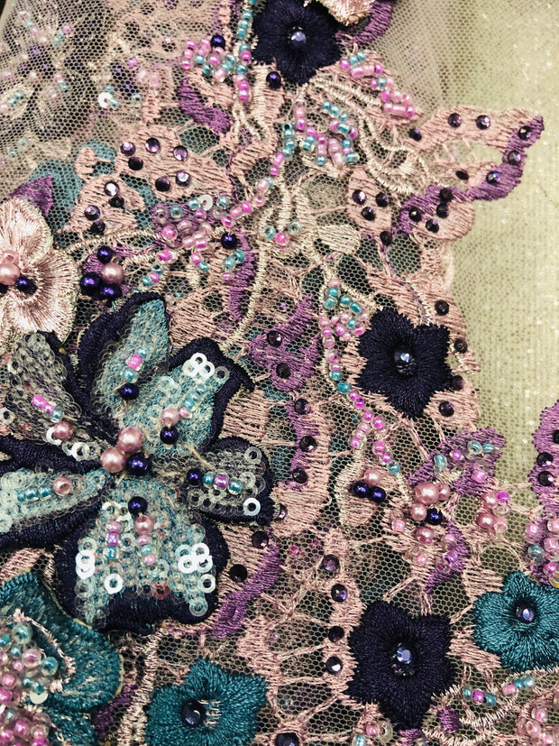 Zalie Hand beaded lace