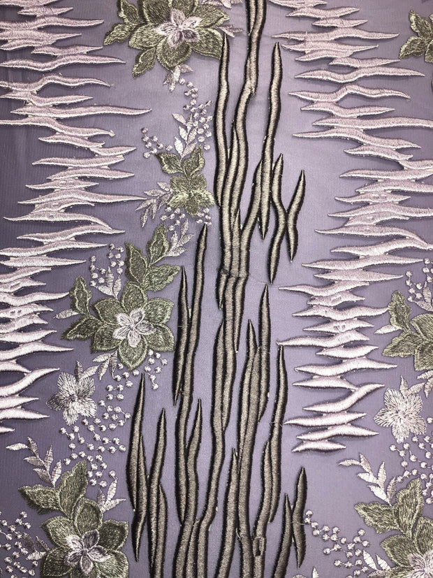 Branch Flower Embroided Lace
