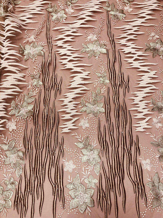 Branch Flower Embroided Lace