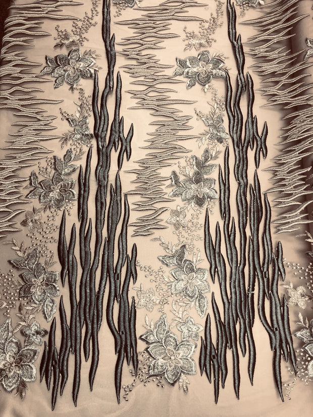 Branch Flower Embroided Lace
