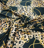 Leopard chain jacquard silky print