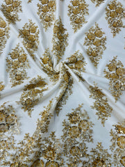 Hand Beaded Applique with Edge Trim