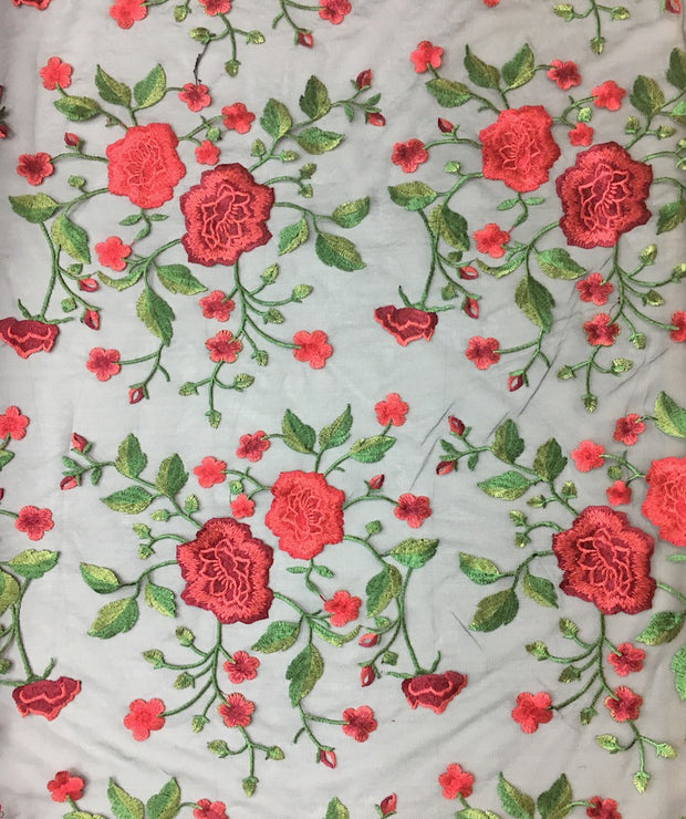 Re-embroidered Multicolor Lace