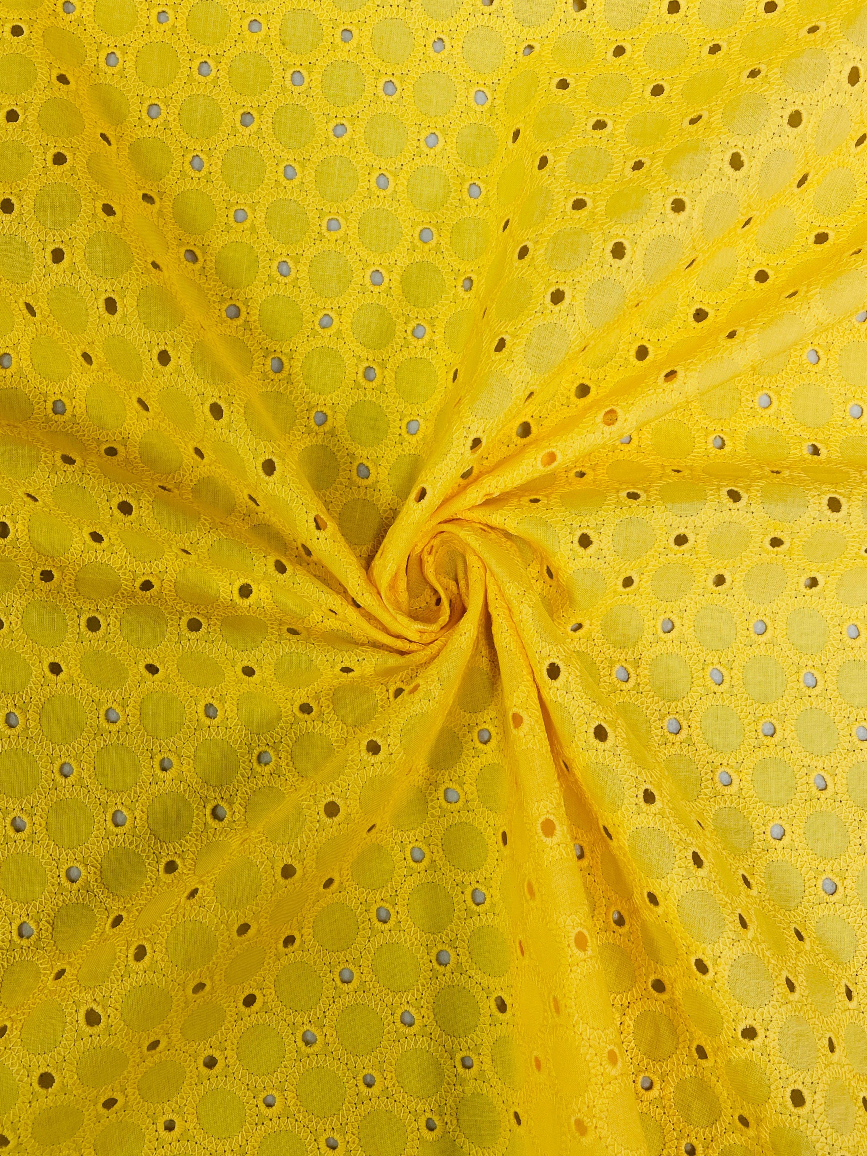 Yellow deals eyelet fabric