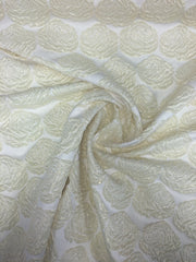 Rose flower metallic brocade