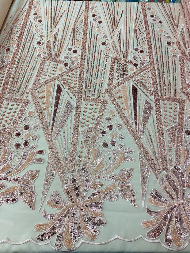 Pyramid Flower Beaded Lace