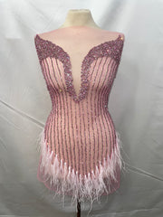 Feather Beaded Panel