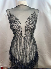 Feather Beaded Panel