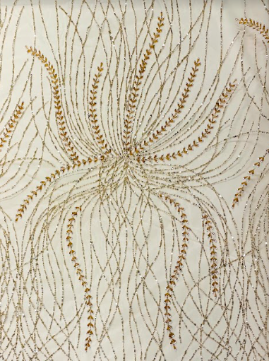 Hand Beaded Spiral Design