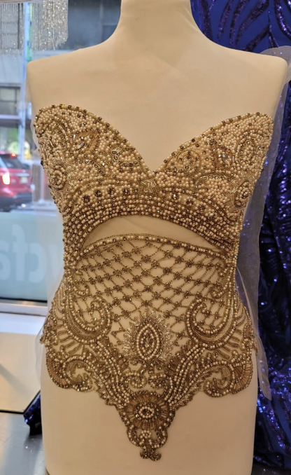 Corsette Royalty Panel in Gold and Silver