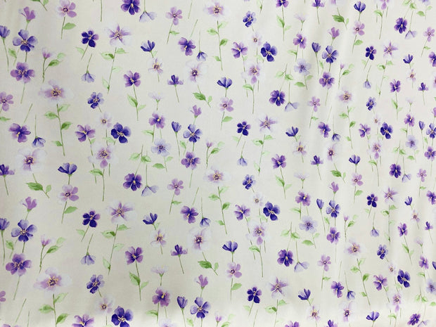 Baby Flowers Stretch Satin