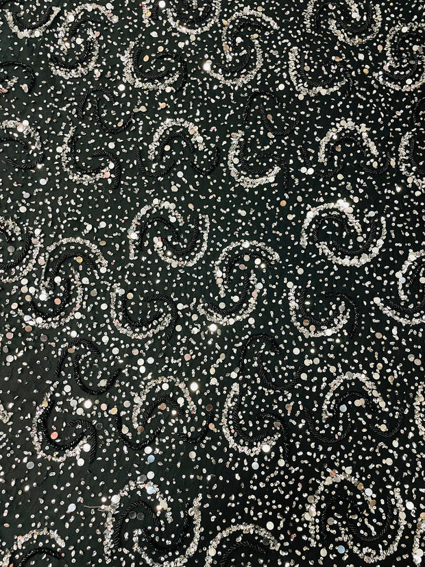 Hand Beaded Half Circles