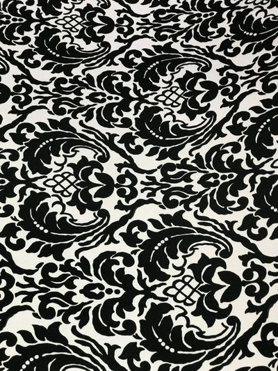 Baroque Black and White Silky Mikado Print