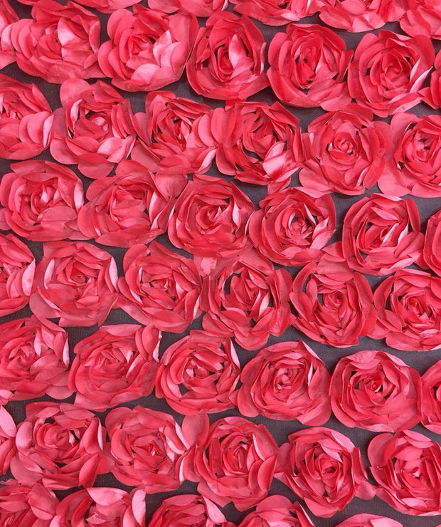 3D Roses Diana Fabrics