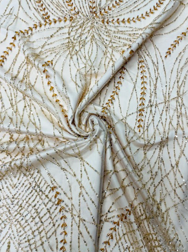 Hand Beaded Spiral Design