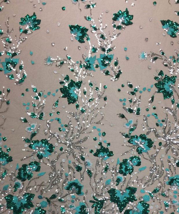 Poppy Sequin Net - Cracked Ice