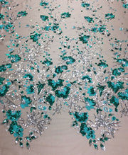 Poppy Sequin Net - Cracked Ice