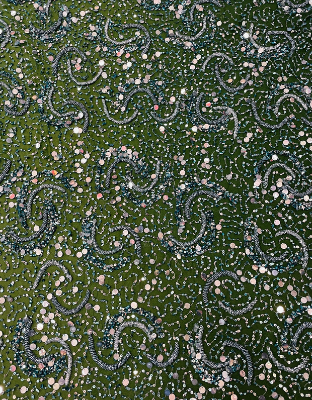 Hand Beaded Half Circles