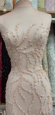 Waterfalls geo hand beaded lace