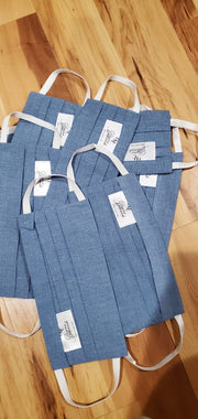 cotton plain blue 