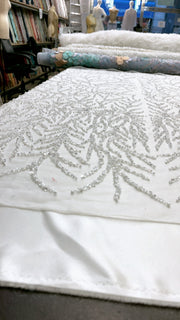 leaf branch bridal lace hand beaded