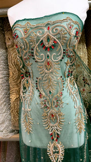 Arabic Renaissance Hand Beaded and Stoned