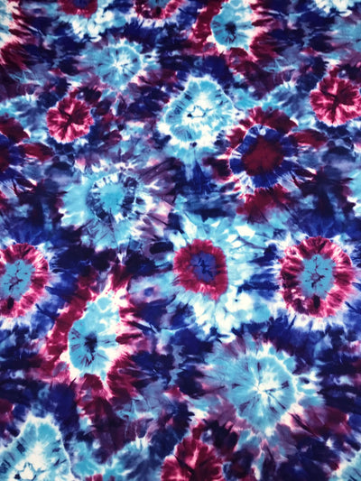 Indigo Tie Dye Silky Mikado Print