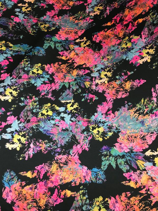 Neon Paintstroke Silky Mikado Print