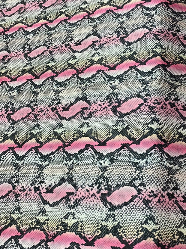 Pink Reptile Stretch Satin