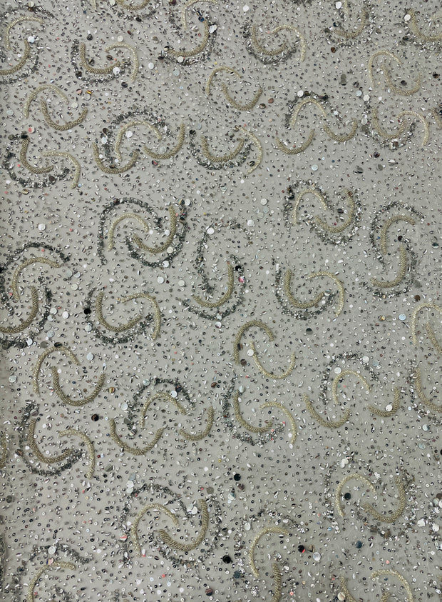 Hand Beaded Half Circles
