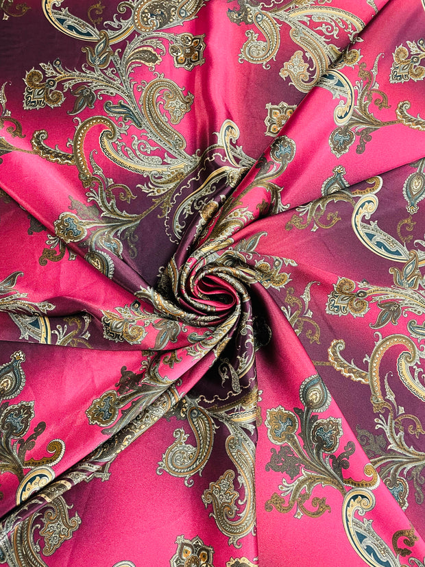 Two Tone Paisley Silky Print