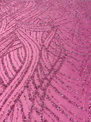 Hand Beaded Brush Stroke Design