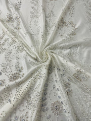 Floral Swirls Hand Beaded Gradient Design